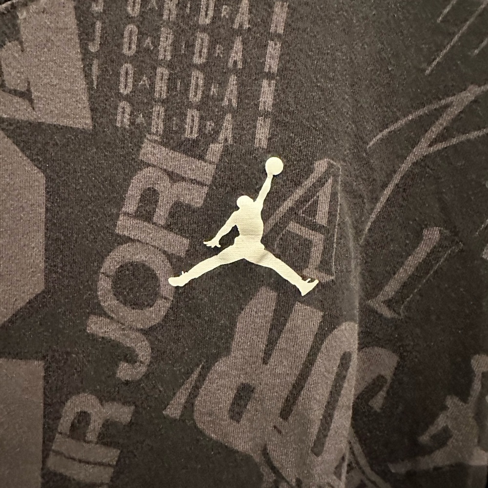 Jordan Mens Wall of Flight All Over Print Graphic T-Shirt - Picture 4 of 7
